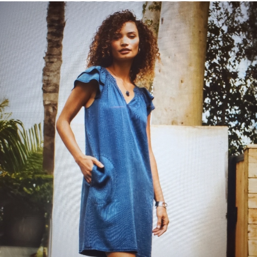 Liverpoole Denim Dress w/ Pockets